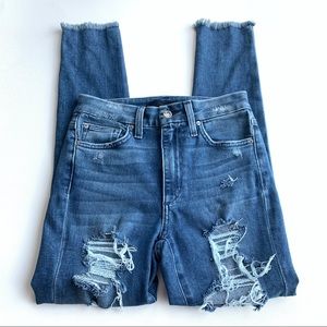 Joe’s Jeans Hi Rise Honey Connie Distressed Crop Skinny Jeans Size 26